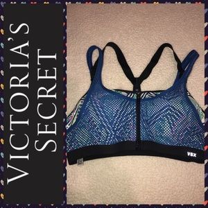 Victoria's Secret Blue and Black Sports Bra